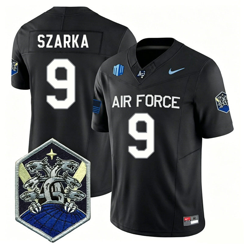 Air Force Falcons #9 Liam Szarka College Football Jerseys,Uniforms-Black